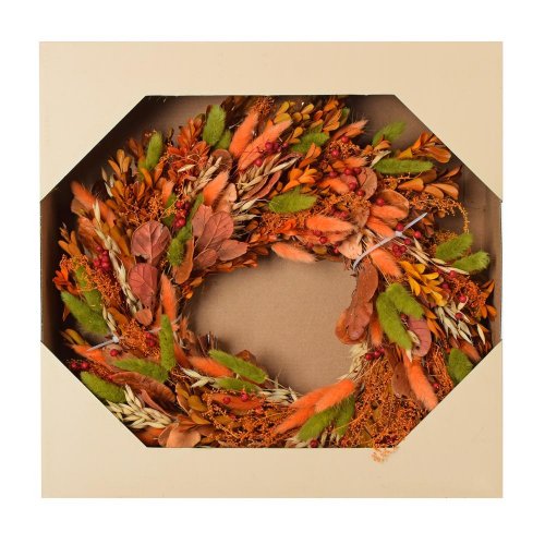 Veniec listy bobule oranž.40cm