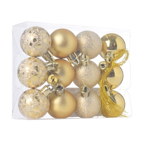 Gule plast. zlaté lesk/mat/piesk/mraz s/12 3cm