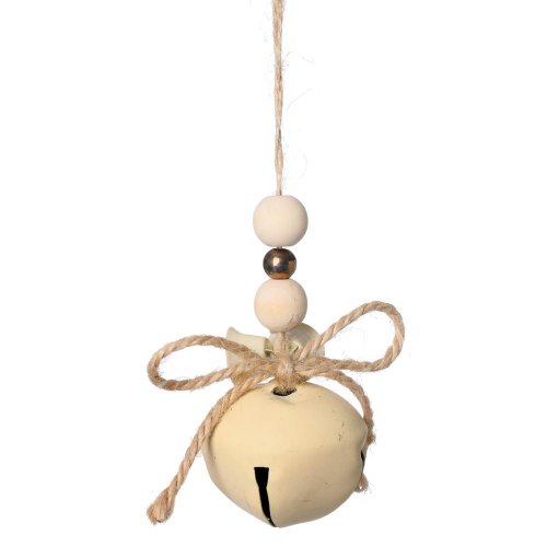 Záves rolnička, mašla, krémová 18cm