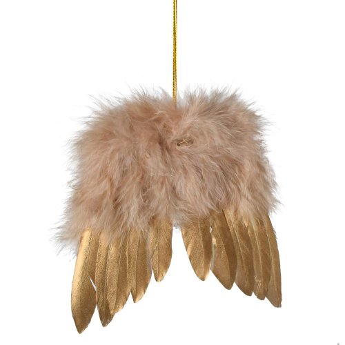 Záves krídla bl.hne/zla stredné perie 14*14cm