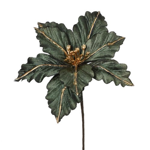 Vian. ruža/ poinsetia 22cm tm.zelená - Umelé kvety