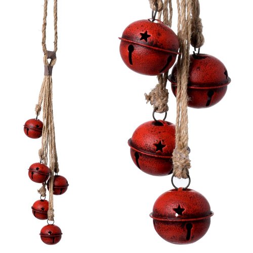 Záves rolničky kov červené  5*5*53cm