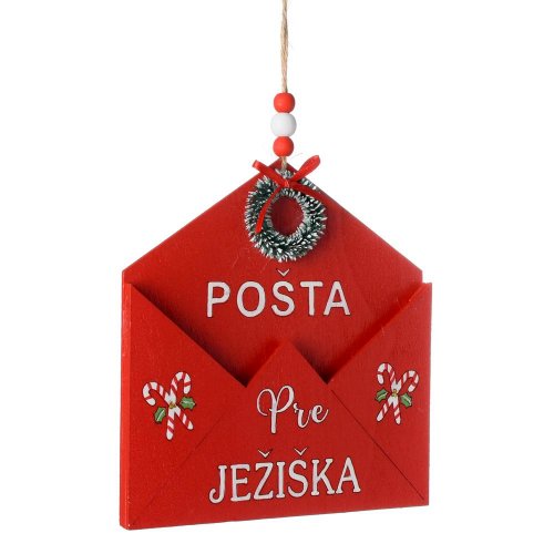 Schránka pošta pre ježiška čer. 16x15x1,3cm