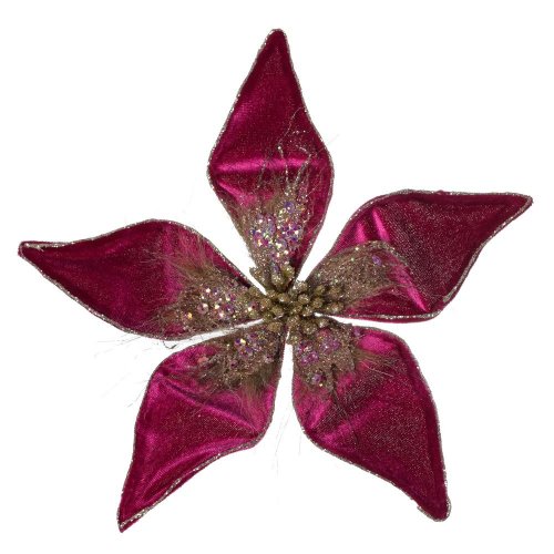 Hlava vian. ruža na klipe pink. zamat 20cm - Umelé kvety