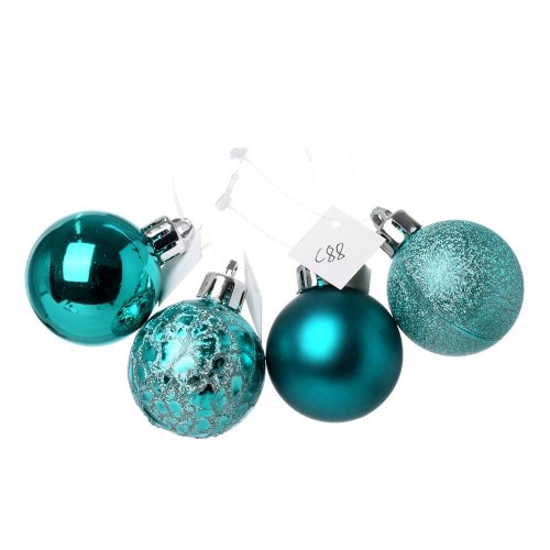 Gule plast. tyrkysové lesk/mat/piesk/mraz s/12 4cm