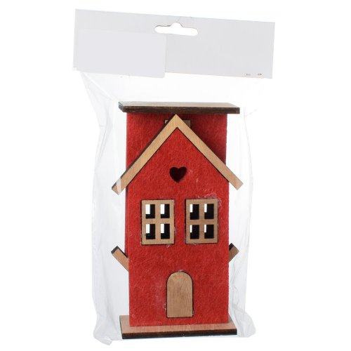 Domček flís v sáčku červ. s/2 9x4x15,5cm