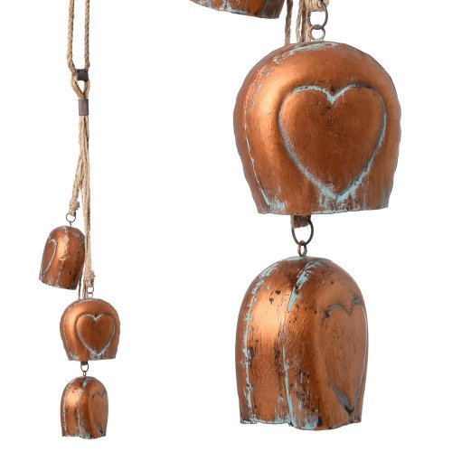 Záves zvonce kov medená 8*3.5*58cm