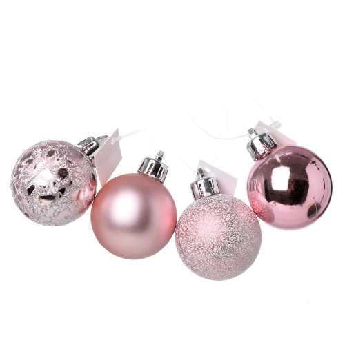 Gule plast. bledo-ružové lesk/mat/piesk/mraz s/8 8cm