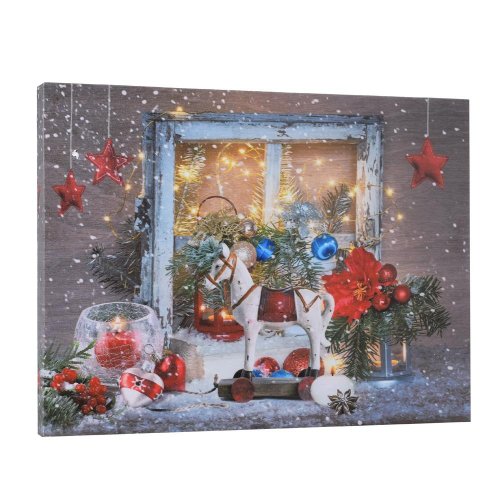 Obraz led vianoce, koník 30x40x2,3cm