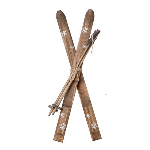 Lyže dekor drevo 8.5*7.5*12.5cm