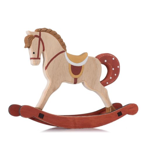 Koník húpací drevo natur/čer. 22,5x6x16cm