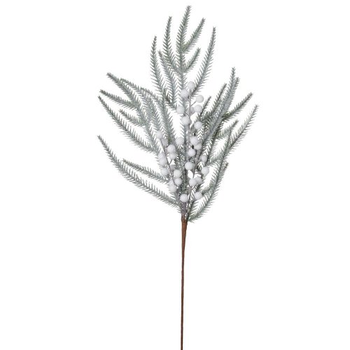 Vetvička čečina, bie. guličky zasnež. 66cm