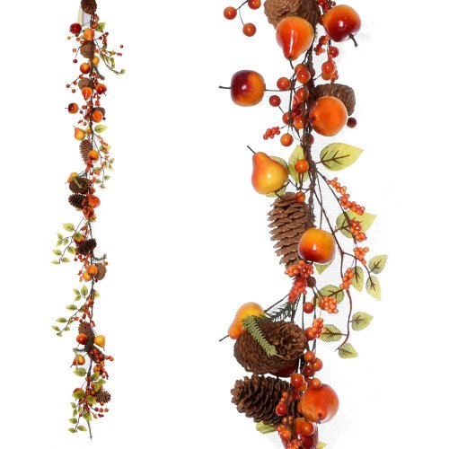 Girlanda jeseň listy/hrušky 120cm
