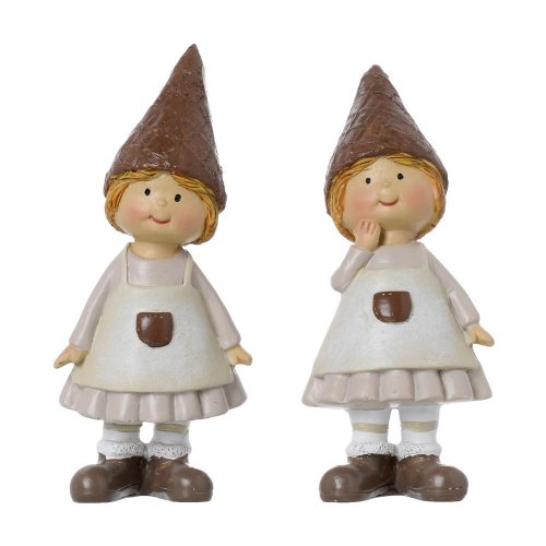 Dievčatá béž/bie,zástera, hne. klobúk mix poly 5*4*11,8cm