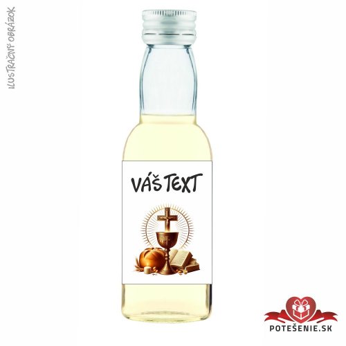 Mini fľaštička alkoholu na prijímanie/birmovku