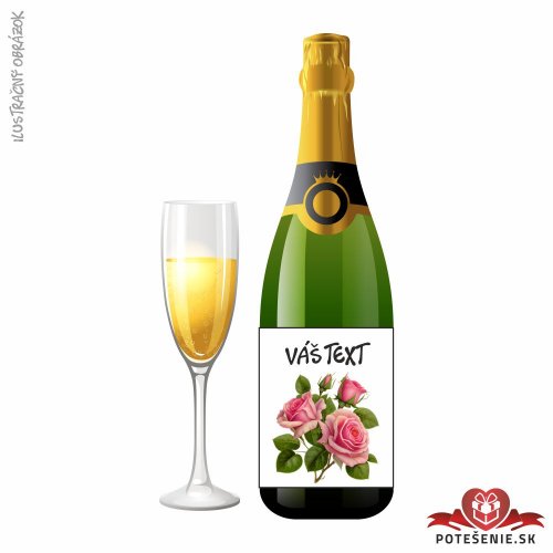 Šampanské nealko / alko k narodeninám - kvety 28