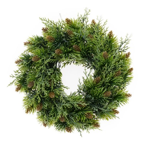 Veniec tuja, šišky, zelený 36cm