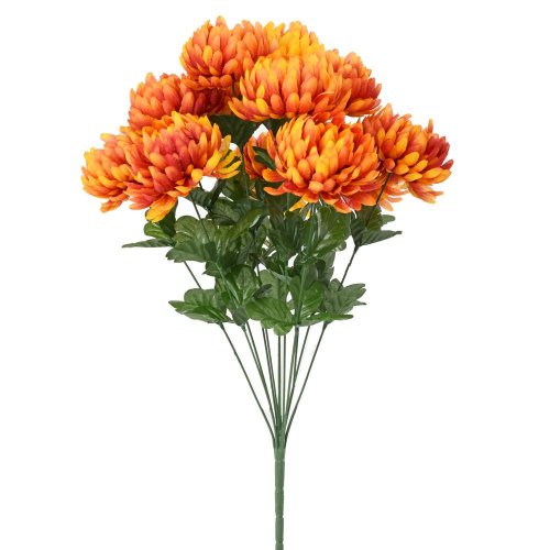 Kytica chryzanéma ora/čer x12 55cm - Umelé kvety