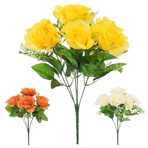 Kytica ruža mix 3f 38cm - Umelé kvety
