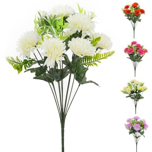 Kytica chryzantéma, zeleň 5f 44cm