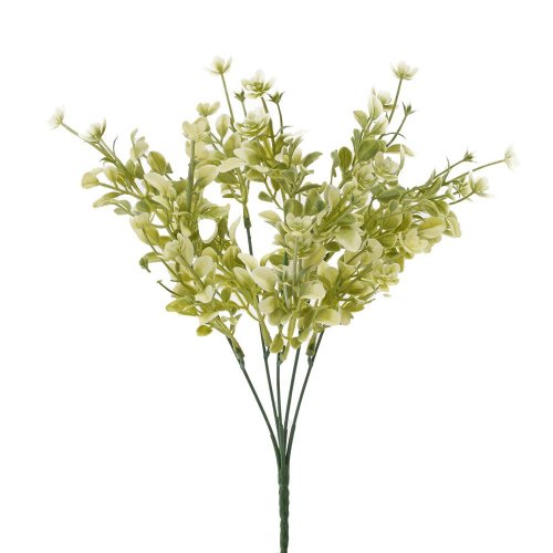 Zeleň kvietky krém, drob. trávy 31cm