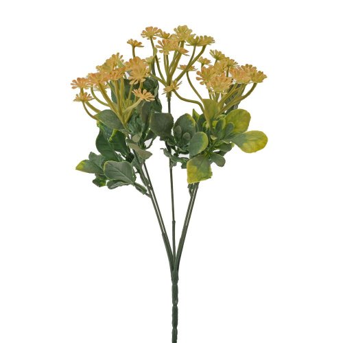Zeleň drob. kvety žltá 30cm - Umelé kvety