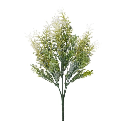 Zeleň bobulky biele 36cm - Umelé kvety