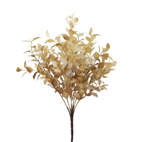 Zeleň drob. lístky hnedé 33cm - Umelé kvety