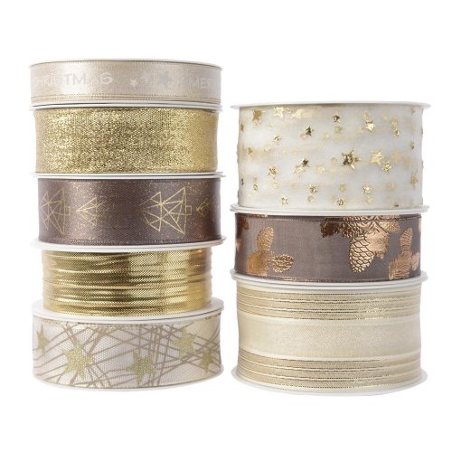 Stuha polyester mix zlatá far 8ass1,5cmx4m