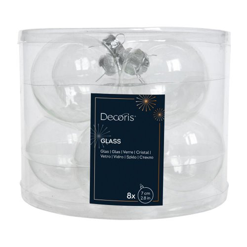 Guľa sklo s/8 trans pr.7cm