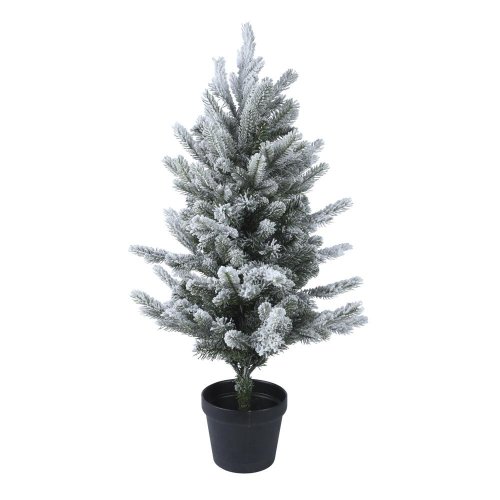 Strom vian. zasnež. v kvetin.grandis v45/pr.35cm - Vianočné stromčeky