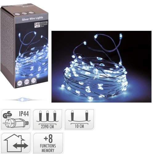Led240 na drôtiku elekt. /w/ out,ind/8fun//ax8716520 - Vianočné osvetlenie