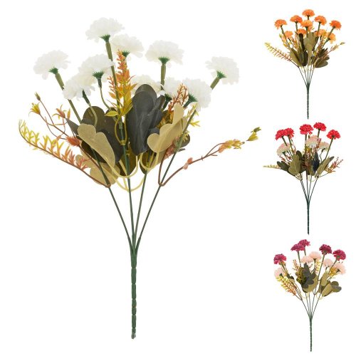 Kytica chryzantéma, zeleň, mix/4f 31cm - Umelé kvety