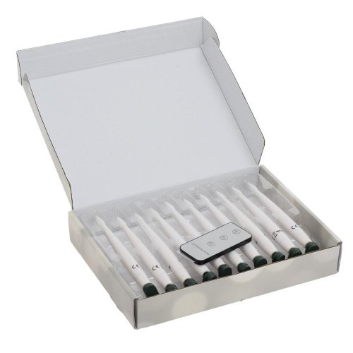 Led spona na sviečku biela/na batériu s časovačom - v15,5xh1,5cm /1167323