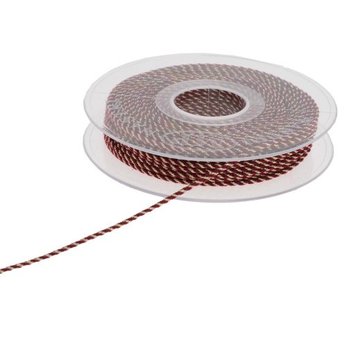 Šnúrka vian bordó/zlatá 0,2cm/30m 4972 24