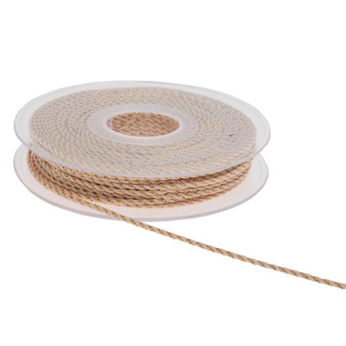 Šnúrka vian krém/zlatá 0,2cm/30m 4972 03