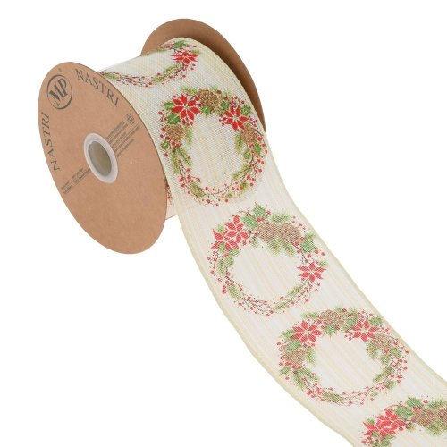 Stuha vian venček 6,3cm/10m 5034 - Vianočné dekorácie