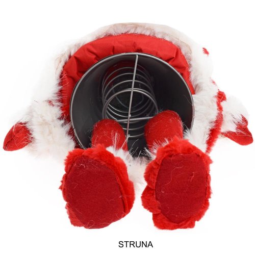 Trol textil 80cm červený - Vianočné dekorácie