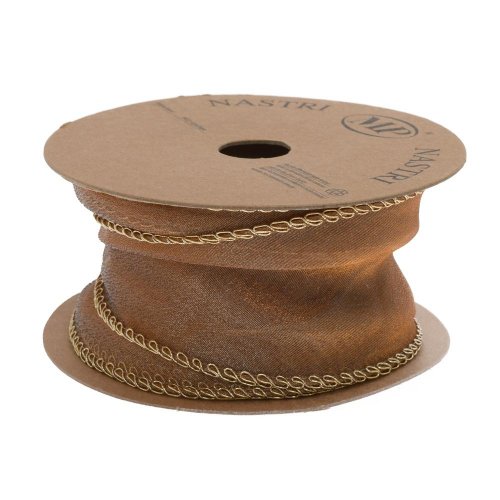 Stuha tyl zlatá/zlatý lem 6,3cm/10m 4979xg 05