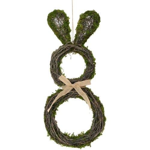 Záves zajac prútie mach 22x4x48cm