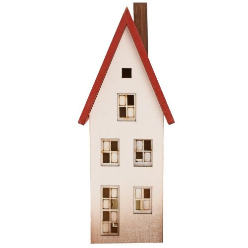 Domček bie-čer, drevo led 22x8.5x6.5cm