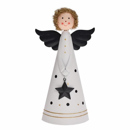 Anjel bie-čie s hviezdou plech 25x13.5x7.5cm