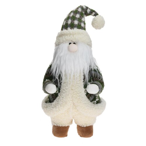 Santa klaus stojaci bie-zelený, polyst/textil 21*20*53cm