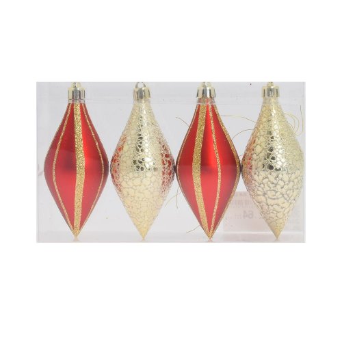 Raketa plast. čer/bl. zla lesk/mat s/4 11cm