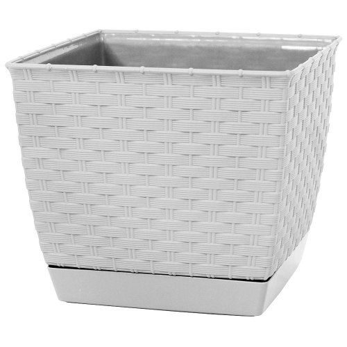 Drlk190 kvetináč ratolla square biely 19x19xh15,9cm/3,8l - Vianočné dekorácie a ozdoby