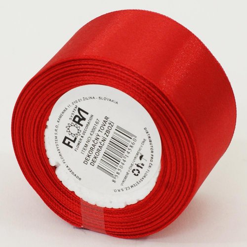 Saten stuha 38mm/10m farba 163 červená