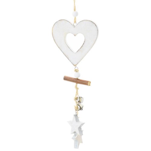 Záves srdce+hviezdy 7,3x30x0,9cm