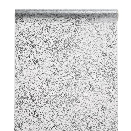 Organza lesklá 39x10 bielo-strieb.