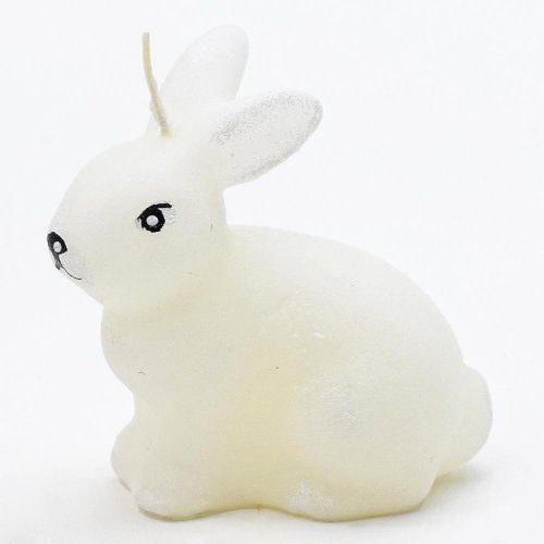 Figurka zajac welur biely 9cm