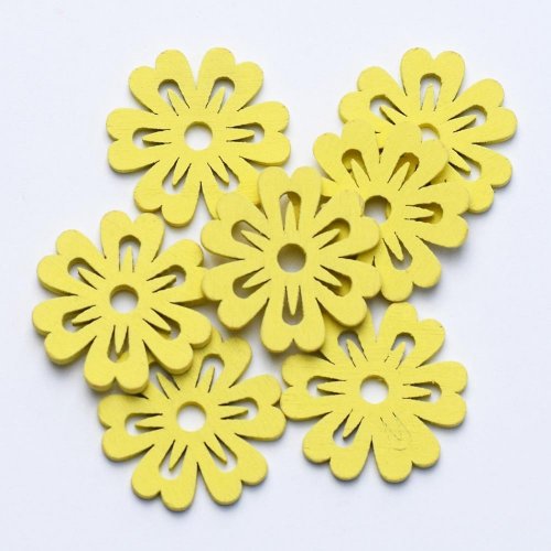 Výrez kvietky žlté 3cm s/40